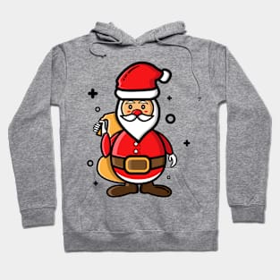 Cute Santa on Christmas Hoodie